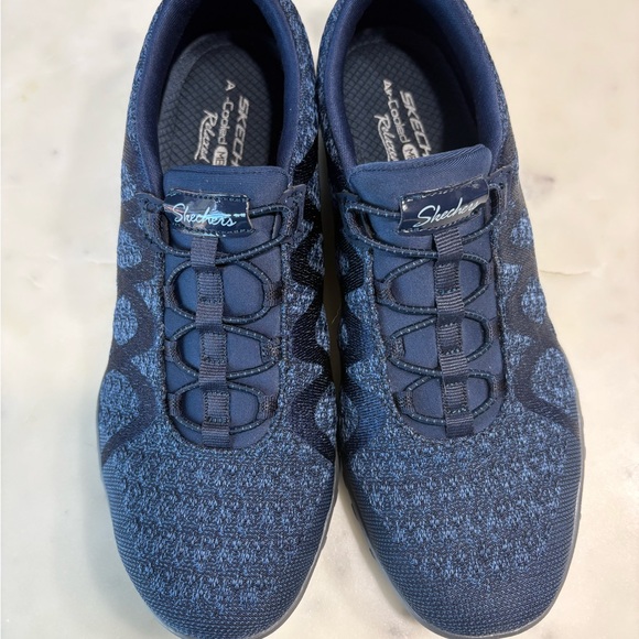 Skechers Navy Blue Memory Foam Sneakers - Picture 1 of 4